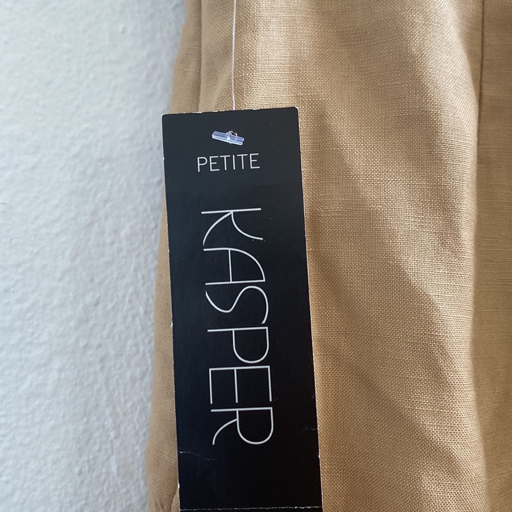 Kasper Women’s Linen Straight Leg Dress Pants Size 4P NEW‎ - Picture 3 of 9